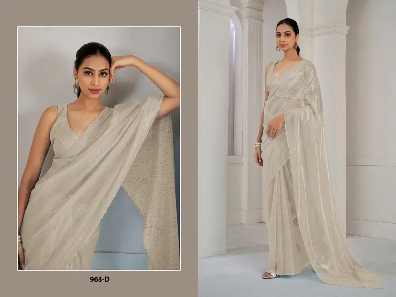 Mehek 968 A To R Organza Designer Party Wear Sarees Wholesale Shop In Surat